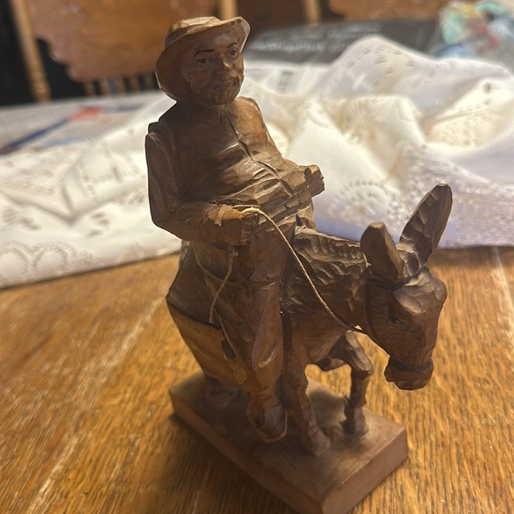 RARE Sancho Panza OURO ARTESANIA Genuine Carved Wooden Figurine *MADE IN SPAIN* - Picture 2 of 6